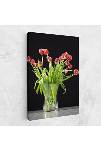 Arthub Canvas Painting, Bedroom And Living Room, Flowers, Tiny Tulips Vases