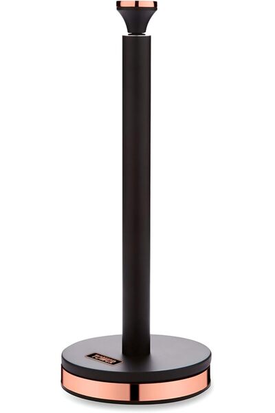 Tower حامل مناشف ورقية للمطبخ كافاليتو T826133BLK ببطانة ناعمة، أسود وذهبي وردي