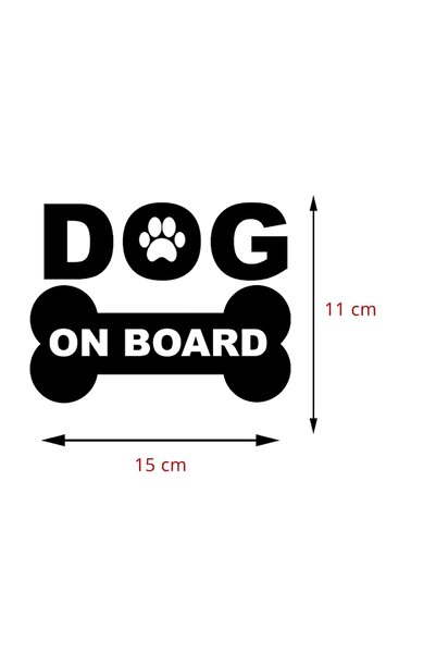 Oracal Decorative car sticker, Dog on Board, 18cm, black