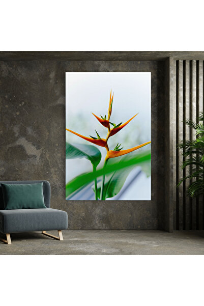 Arthub Canvas Painting, Bedroom And Living Room, Flowers, Exotic Orange Green