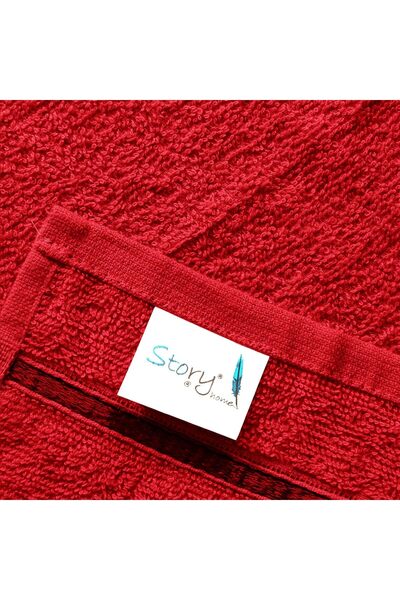 Generic Story@Home 100% Cotton Face Towels 450 GSM, 30x30 cm, Pack of 10, Burgundy