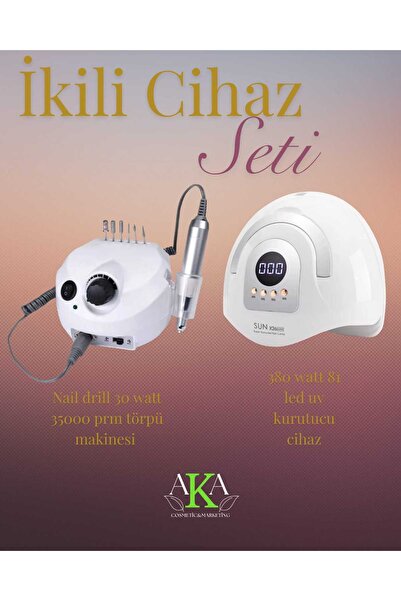 Aka İkili Makine Seti 30 Watt Törpü Makinesi ve 380 Watt Uv Cihazı