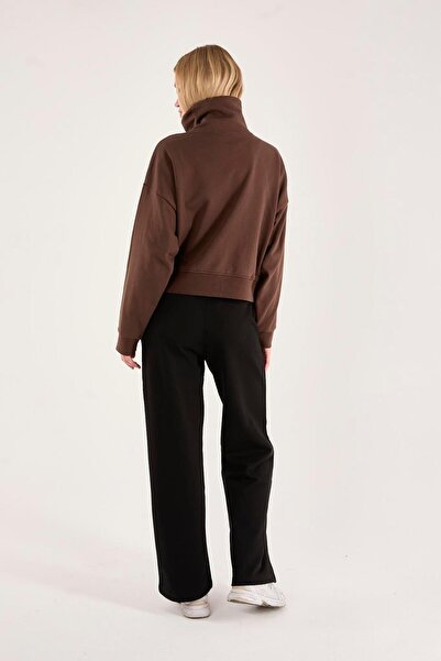 Store 100% Cotton Full Zip Women's Sweatshirt + Pants Combination (2 Pieces)