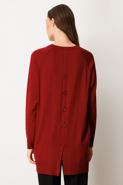 ON Button Back Crew Neck Sweater