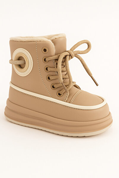 chichi Ghete de iarnă îmblănite pentru copii „Soft Beige Winter”, bej deschis...