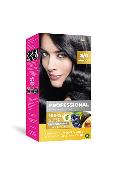 global fashion Permanent Hair Color Cream 250ml – 100% Grey Coverage, Ammonia-Free, Long-Lasting Formula