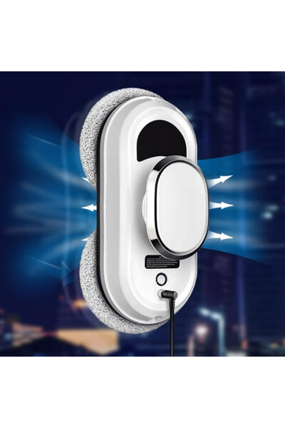 KESNUP Autonomous smart robot for cleaning windows, remote control, with washable microfiber cloths, White