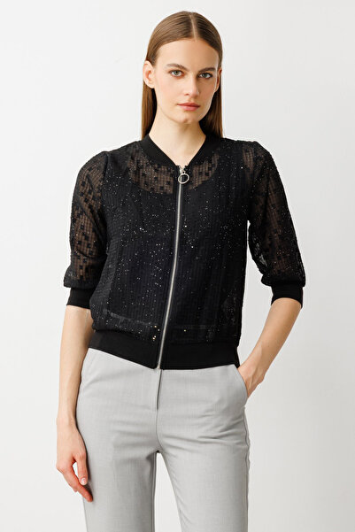 ON Minimalist 3/4 Sleeve Zippered Crop Cardigan - Stylish and Comfortable
