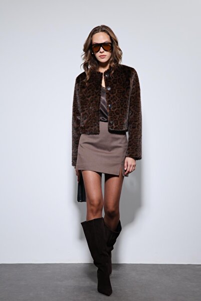 Antioch Brown Animal Patterned Coat