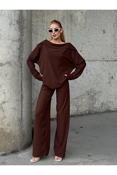 Tubik Set de top și fund cu guler Madonna pentru femei