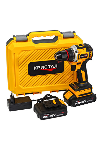 DDT -Mașină de găurit fără fir KRISTAL 36V, 2 baterii Li-Ion 2.0Ah, motor făr...