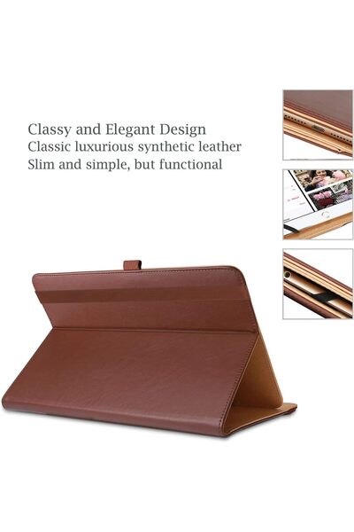 PROCASE حافظة عالمية لأجهزة الكمبيوتر اللوحية مقاس 9-10 بوصات، غطاء واقٍ بحامل - بني