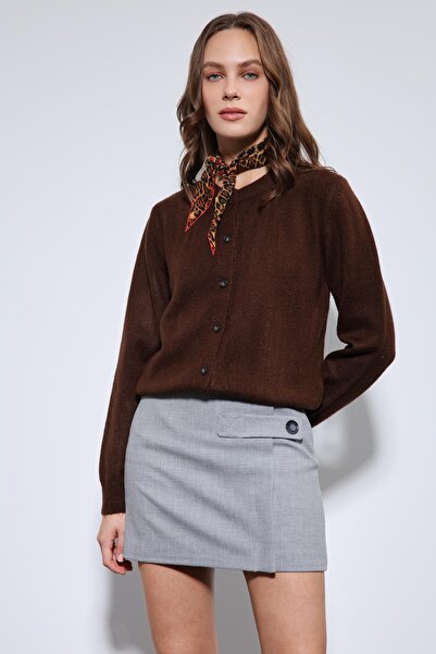 Antioch Coffee Soft Textured Cardigan