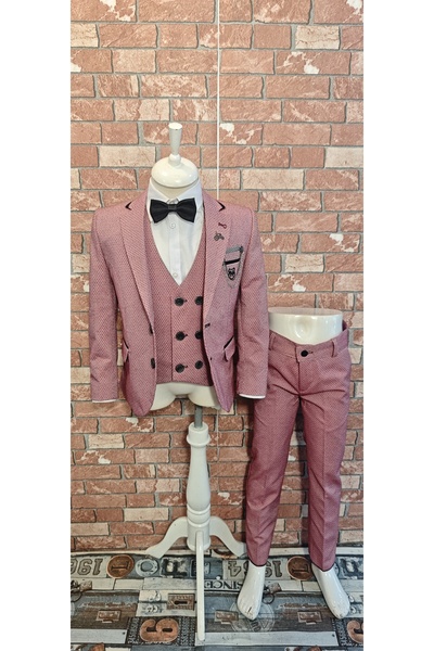 HAYTA Children's Suit Vest Set Set with Shirt Porto Maroon