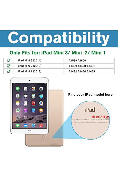 PROCASE iPad Mini 1/2/3 Case Slim Lightweight Stand Cover, Translucent Frosted Back - Teal