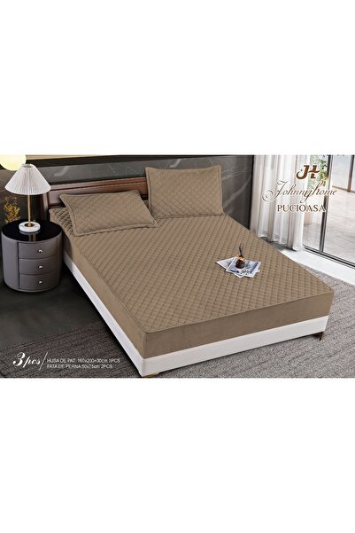 Inovius Husa matlasata tip topper din catifea, 160x200cm+2 fete de perna 50x70cm JJJ5034