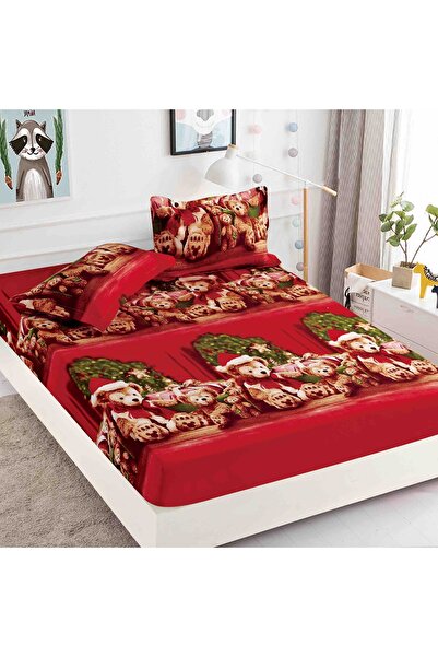 Inovius Husa pat Craciun cu elastic 180×200 Finet + 2 fete perna JJJ5065