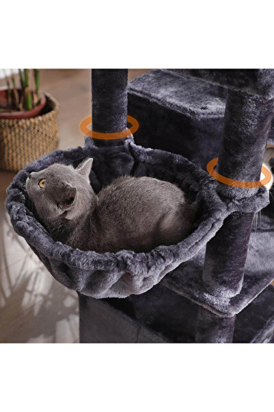 Selgot Cat Play Set, Size 55 x 40 x 164 cm, 6 Levels, Color Gray