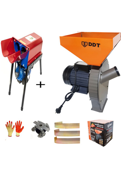 DDT Pachet promoțional Moară de cereale, moară de treierat și moară de știule...