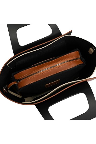 Posete Fagaras Mathilda Leather Purse - Orange - Cognac, 2 Compartments, Non-Adjustable Strap 117 cm