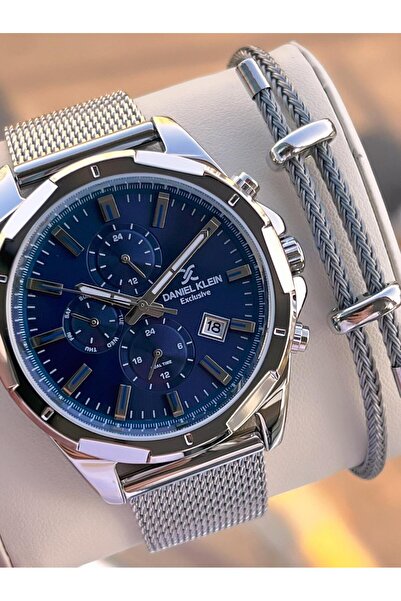 Daniel Klein Men's Wristwatch E13356.2 with Wicker Cord Italian Design Bracelet Gift 2 Years Warranty