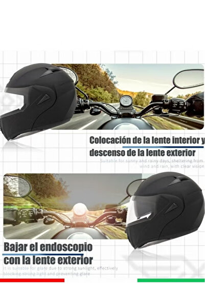 VICTGOAL DOT Certified Bluetooth Flip-Up Motorcycle Helmet-size XL（المقاس XL）