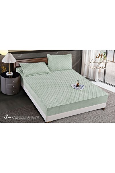 Inovius Husa matlasata tip topper din catifea, 160x200cm+2 fete de perna 50x70cm JJJ5030