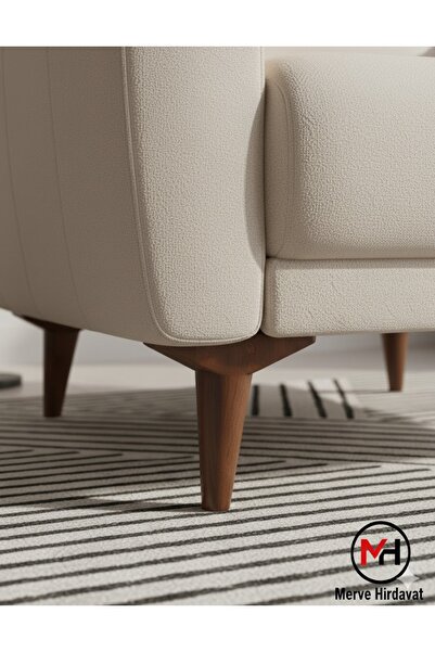 merveuras Mobilya Ayağı 15 cm Ceviz Kahverengi Plastik Ayak