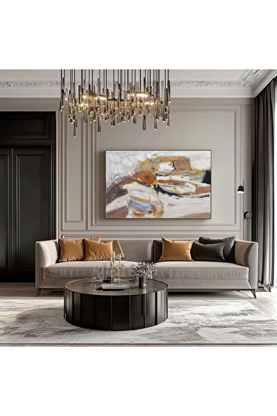 Z Concept Yağlı Boya Dokulu Soyut Tablo
