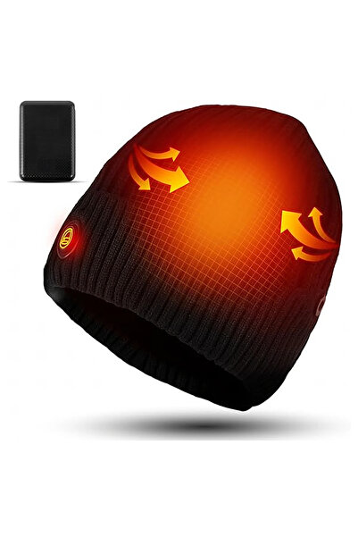 zola Heated hat with battery included, 10W, 5000 mAh, 3 heating levels, cable, polyester