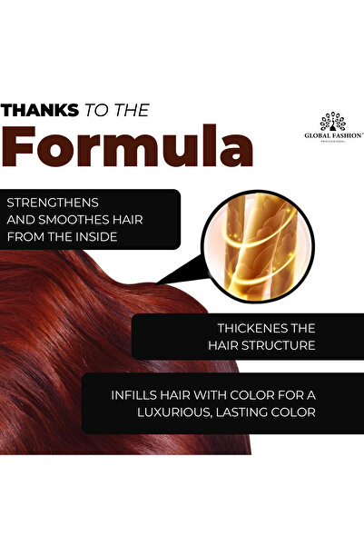 global fashion Permanent Hair Color Cream 250ml – 100% Grey Coverage, Ammonia-Free, Long-Lasting Formula