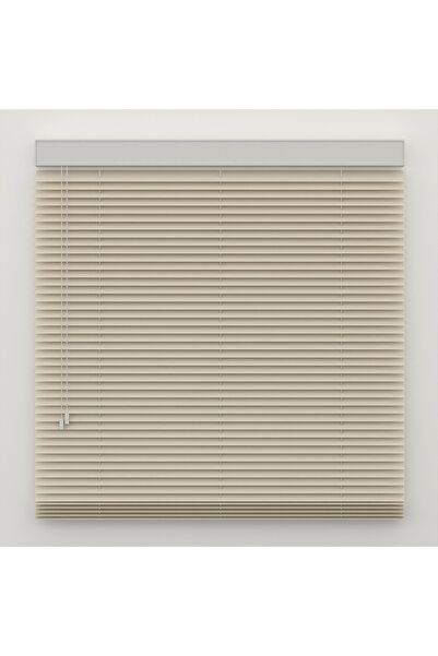 Generic Metal slat curtain, 105 cm (W) x 125 cm (H), Beige