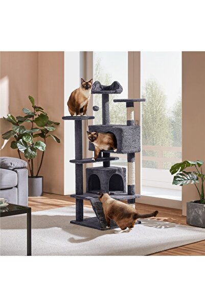 Selgot Cat Play Set, 49 x 49 x 138 cm, 6 Levels, Grey