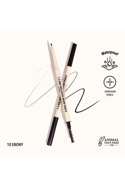 MOİRA - قلم حواجب دقيق (010، أسود) 1.5 مم