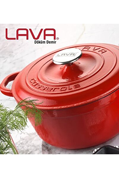 Lava Döküm Yuvarlak Tencere Döküm Demir Kapak New Heritage Serisi Çap(Ø)22cm.