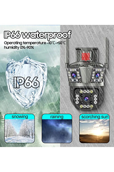 Linkage Bullet-Dome Camera, Wi-Fi, IP66, Night Vision, Two-Way Audio, Motion Detection (WQQ 839-PW-2