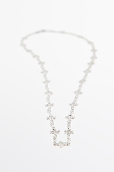 Massimo Dutti Parlak taşlı sarkıt kolye