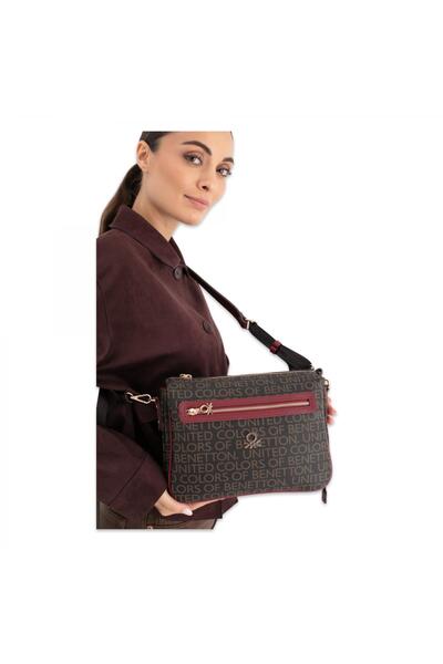 Benetton United Colors Of Bnt_1637 18X27X9,5 Omuz Kahverengi Kadın Çanta