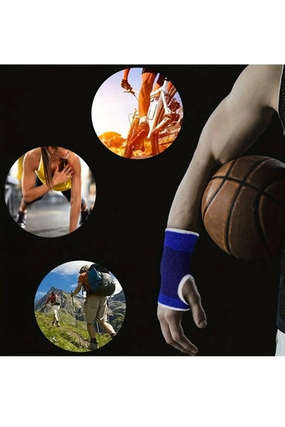 Generic 2pcs Unisex Wrist Support Brace - Gym Sports Palm Protector for Carpal Tunnel Tendonitis Pain Relief