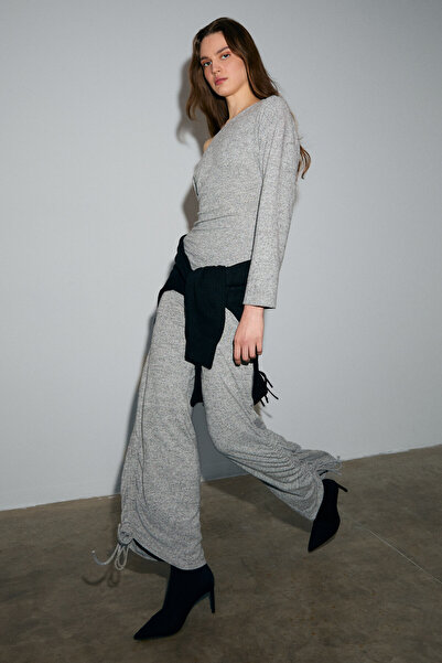 GRIMELANGE Kandias women's soft and stretchy textured functional drawstring gym leggings