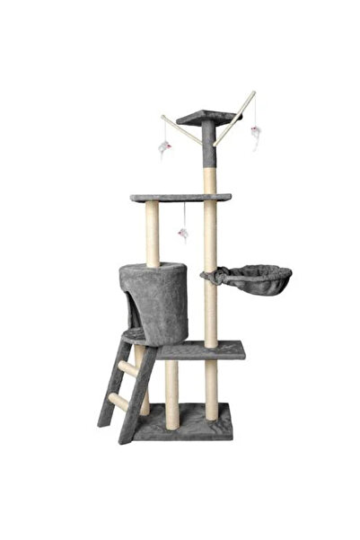 Selgot Cat Play Tower, 49 x 35 x 139 cm, 4 Levels, Grey