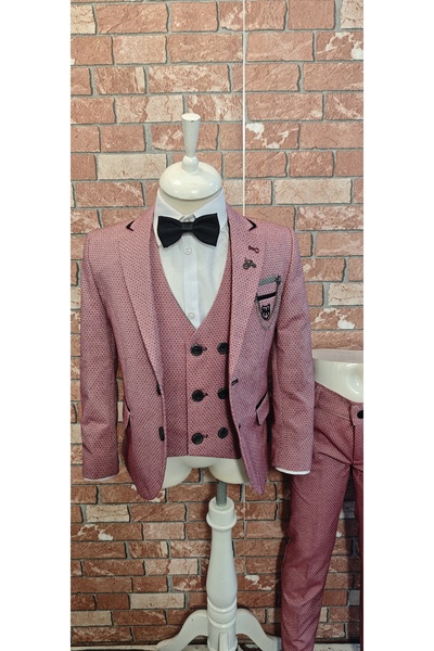 HAYTA Children's Suit Vest Set Set with Shirt Porto Maroon