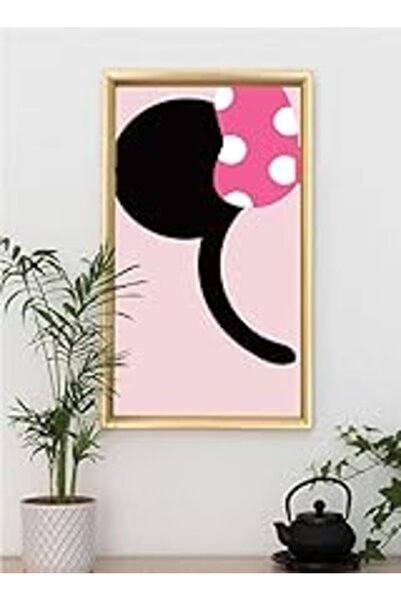 Generic Digital Printed Wall Poster 'Mickey Mouse Ribbon' with Frame, 40 x 55 cm, Multicolor