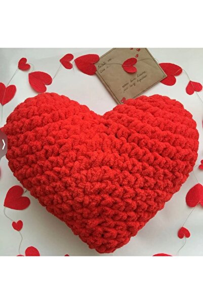 megahediyelik Heart Pillow White