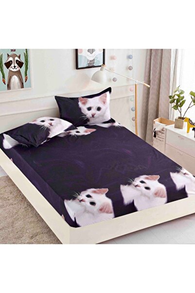 Inovius Husa de pat dublu + 2 Fete de Perna,din Finet Premium, cu elastic JJJ5166