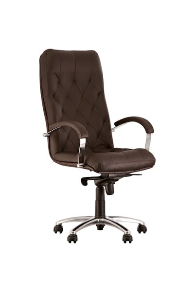 Ergonica Scaun directorial HAVANA, piele maro închis