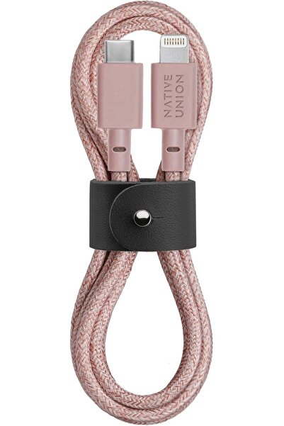 Native Union Belt Cable USB-C to Lightning - 4ft (Pink)
