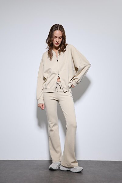 Antioch Stone Bomber Jacket and Flared Tracksuit Set