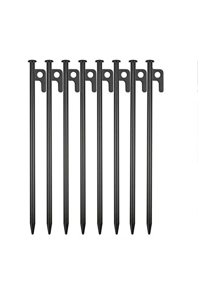 EHOME 8 Pack Tent Stakes Heavy Duty Metal Tent Pegs for Camping Steel Tent Stakes 12 inch