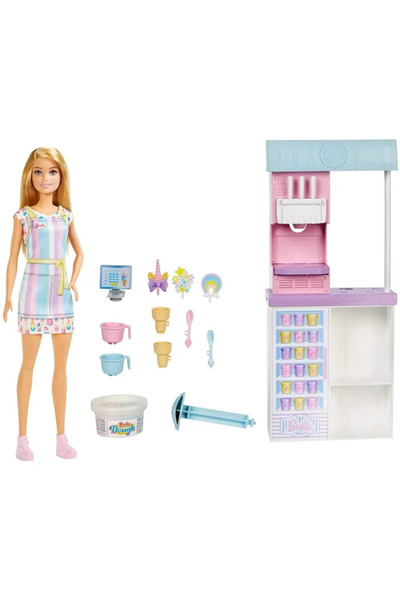 Barbie مجموعة لعب بائع الآيس كريم
